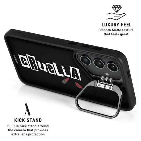 Disney Cruella (2021) Logo and Lipstick Galaxy S24 FE Kickstand Case